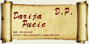 Darija Pučić vizit kartica